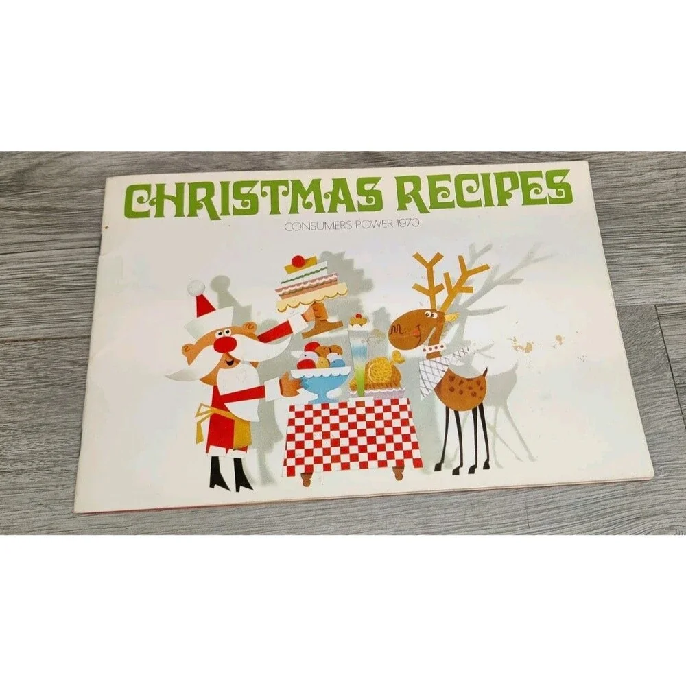 VHTF 1970 MICHIGAN Consumers Power Company Christmas Recipes Booklet Book